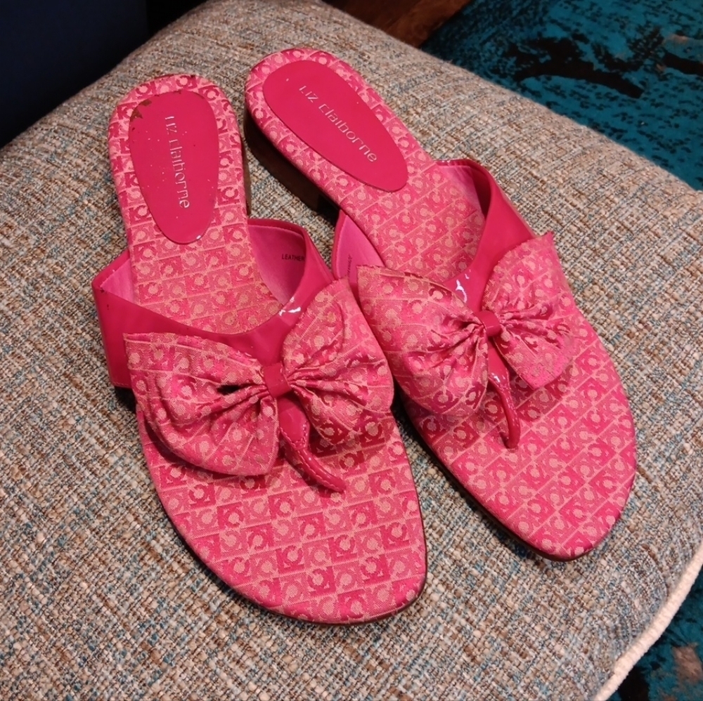 Liz Claiborne Pink Bow Women's Sandals